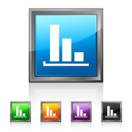 Bar Graph icon on square buttons - SquaredSeries N33