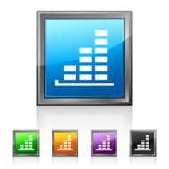 Bar Graph icon on square buttons - SquaredSeries N40