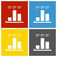Bar Graph icon on square buttons - SquareSeries N3