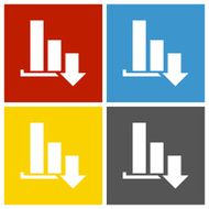Bar Graph icon on square buttons - SquareSeries N8