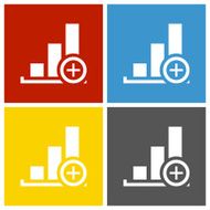 Bar Graph icon on square buttons - SquareSeries N9