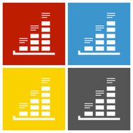 Bar Graph icon on square buttons - SquareSeries N10