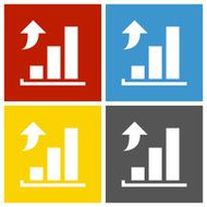 Bar Graph icon on square buttons - SquareSeries N15