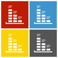 Bar Graph icon on square buttons - SquareSeries N16