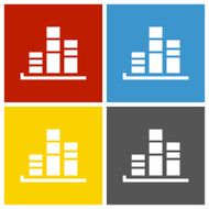 Bar Graph icon on square buttons - SquareSeries N20