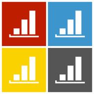 Bar Graph icon on square buttons - SquareSeries N31