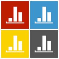 Bar Graph icon on square buttons - SquareSeries N32