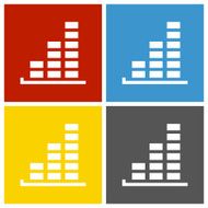Bar Graph icon on square buttons - SquareSeries N40