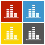 Bar Graph icon on square buttons - SquareSeries N41