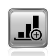 Bar Graph icon on a square button - SteelSeries N9