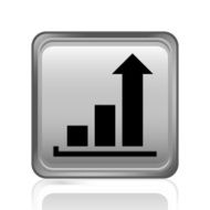 Bar Graph icon on a square button - SteelSeries N21