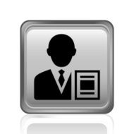 Businessman icon on a square button - SteelSeries N9