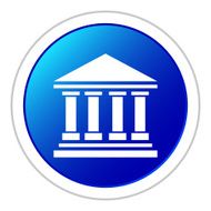 Bank icon on a round button - StickerSeries