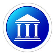 Bank icon on a round button - StickerSeries N2