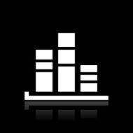 Bar Graph icon on a black background - WhiteSeries
