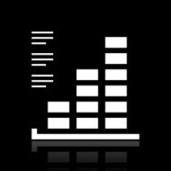 Bar Graph icon on a black background - WhiteSeries N2