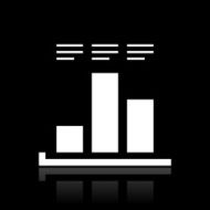 Bar Graph icon on a black background - WhiteSeries N3