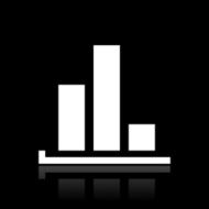 Bar Graph icon on a black background - WhiteSeries N4