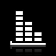 Bar Graph icon on a black background - WhiteSeries N5