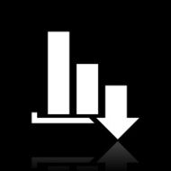 Bar Graph icon on a black background - WhiteSeries N8