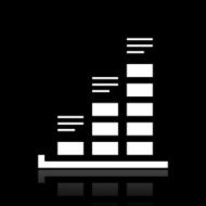 Bar Graph icon on a black background - WhiteSeries N10