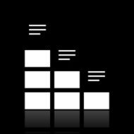 Bar Graph icon on a black background - WhiteSeries N13