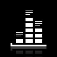 Bar Graph icon on a black background - WhiteSeries N14