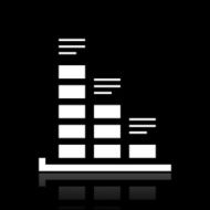 Bar Graph icon on a black background - WhiteSeries N16