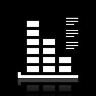 Bar Graph icon on a black background - WhiteSeries N18