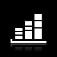 Bar Graph icon on a black background - WhiteSeries N19