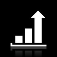 Bar Graph icon on a black background - WhiteSeries N21