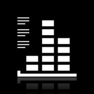 Bar Graph icon on a black background - WhiteSeries N23
