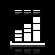 Bar Graph icon on a black background - WhiteSeries N24