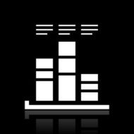Bar Graph icon on a black background - WhiteSeries N25