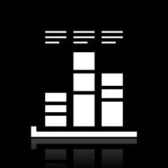 Bar Graph icon on a black background - WhiteSeries N26