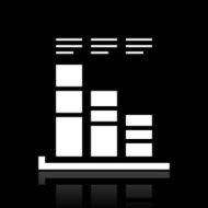Bar Graph icon on a black background - WhiteSeries N27