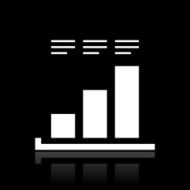 Bar Graph icon on a black background - WhiteSeries N28
