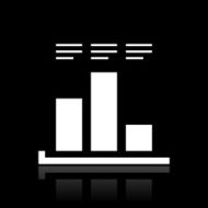 Bar Graph icon on a black background - WhiteSeries N29