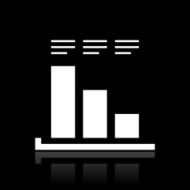 Bar Graph icon on a black background - WhiteSeries N30