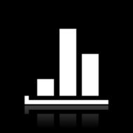 Bar Graph icon on a black background - WhiteSeries N32