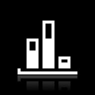 Bar Graph icon on a black background - WhiteSeries N35