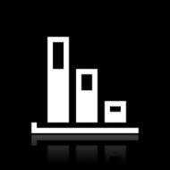 Bar Graph icon on a black background - WhiteSeries N36