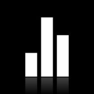 Bar Graph icon on a black background - WhiteSeries N37