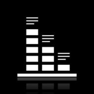 Bar Graph icon on a black background - WhiteSeries N39