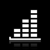 Bar Graph icon on a black background - WhiteSeries N40