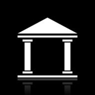 Bank icon on a black background - WhiteSeries N3