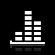 Bar Graph icon on a black background - WhiteSeries N42