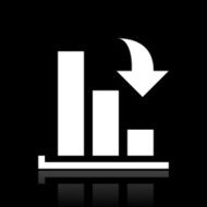 Bar Graph icon on a black background - WhiteSeries N43