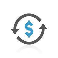 Exchange Rate icon on a white background - ColorSeries