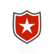 Shield icon on a white background - ColorSeries